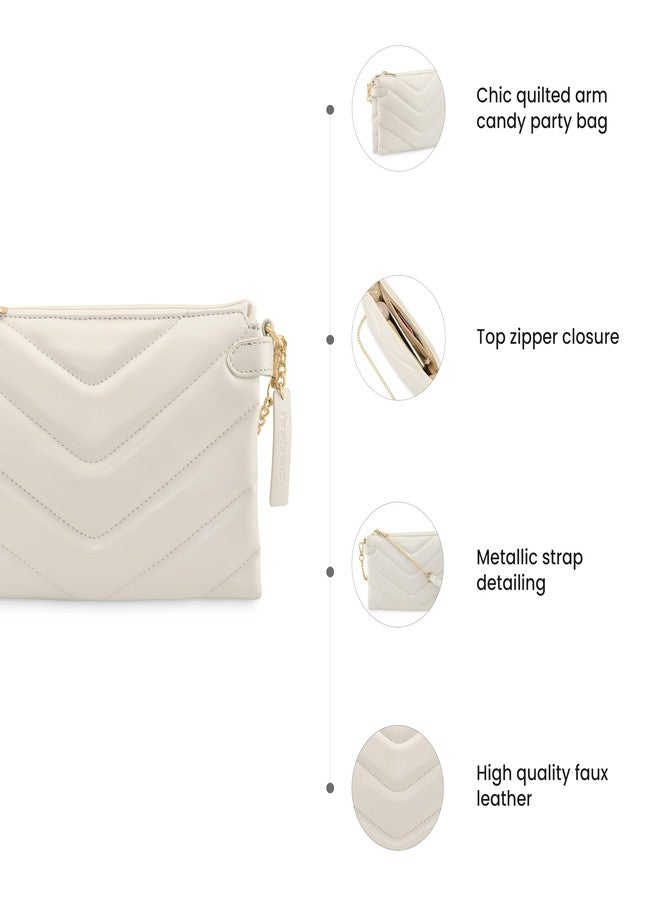 Fastrack Evening Party Sling Bag for Women, Girls and Ladies | Ladies Purse Handbag | Slings for Casual Carry Pearl White - Image 4